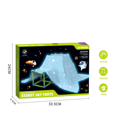 Make Sleep Overs Awesome! Fort Building Kit Construction Blocks Set Kids Toy Tents Fortress Builder Castles Tunnels Diy 3d Play House For Children Gift