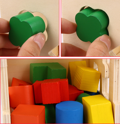Round Peg, Round Hole....Remember the Early Education Building Blocks we had as kids? Here it is for the next generation.  Basics work!