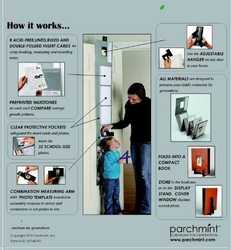 Growing Moments – Capture Your Child's Formative Years in a Personalized Memory Book, Growth Chart, Scrapbook and Journal