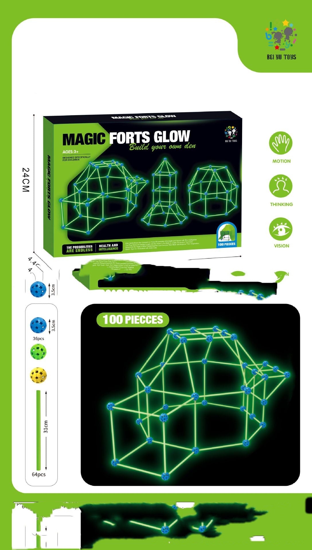 Make Sleep Overs Awesome! Fort Building Kit Construction Blocks Set Kids Toy Tents Fortress Builder Castles Tunnels Diy 3d Play House For Children Gift