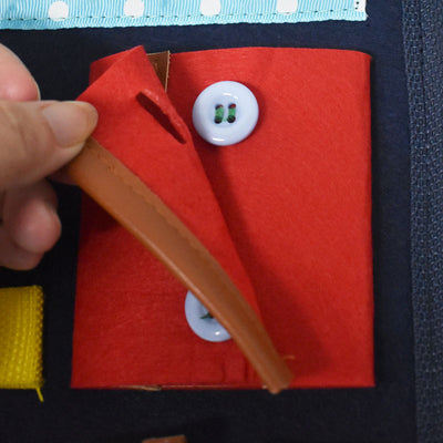 Montessori Busy Board is Perfect for Trips and Teaching General Motor Skills and Basic Problem Solving